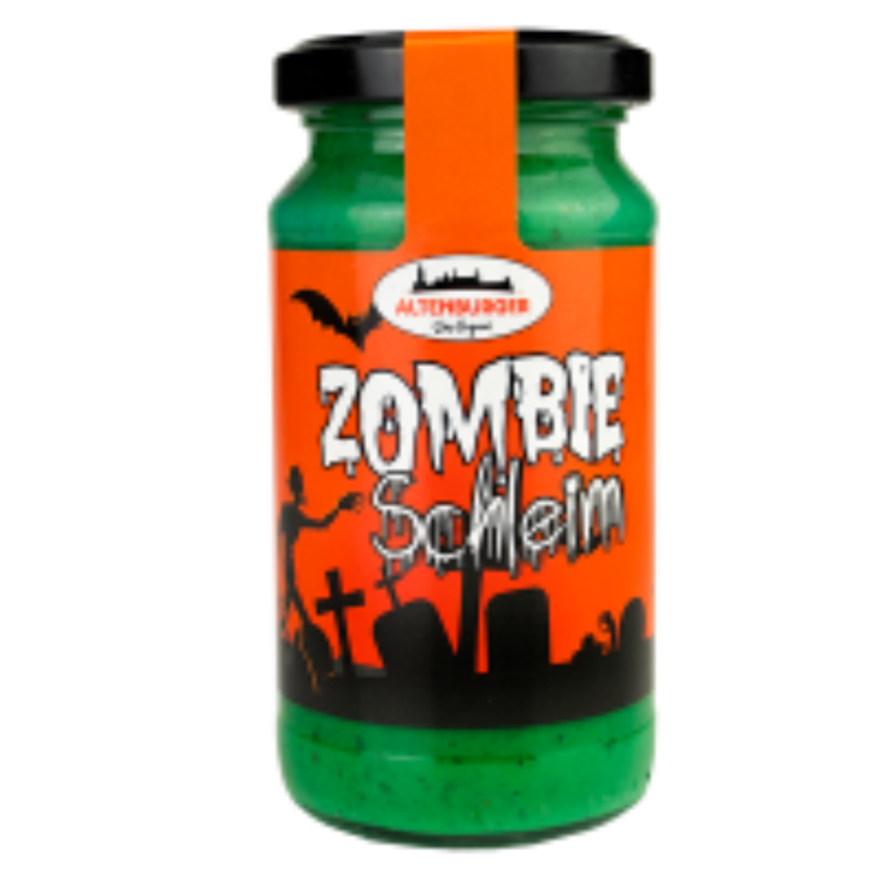 Senf - Zombi Senf - 200 gr. Glas - Ideal für Halloween - ACHTUNG MHD: 30.10.2024 Senf - Zombi Senf - 200 gr. Glas - Ideal für Halloween - ACHTUNG MHD: 30.10.2024