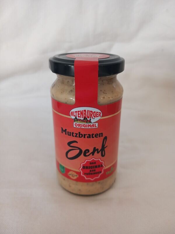 Mutzbraten Senf - mittelscharf - 200 ml Glas Mutzbraten Senf - mittelscharf - 200 ml Glas