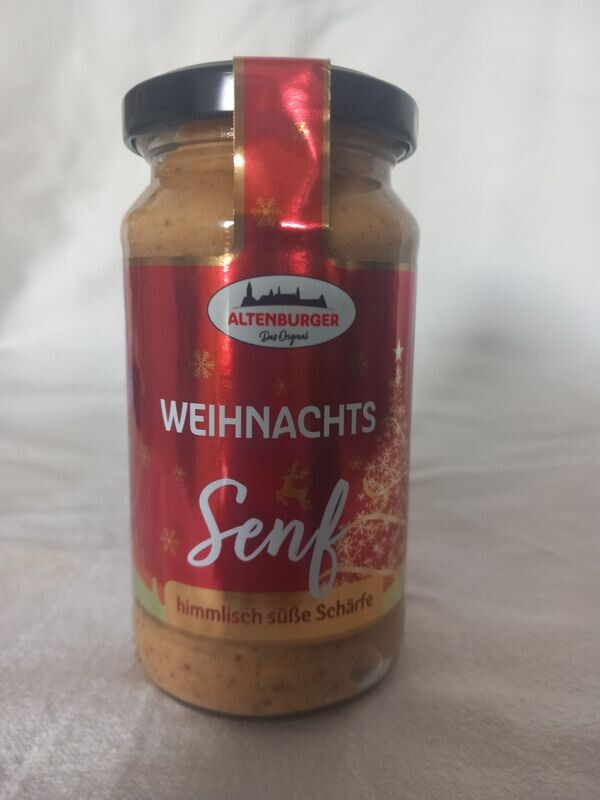 Weihnachtssenf süß 200 ml Glas Weihnachtssenf süß 200 ml Glas