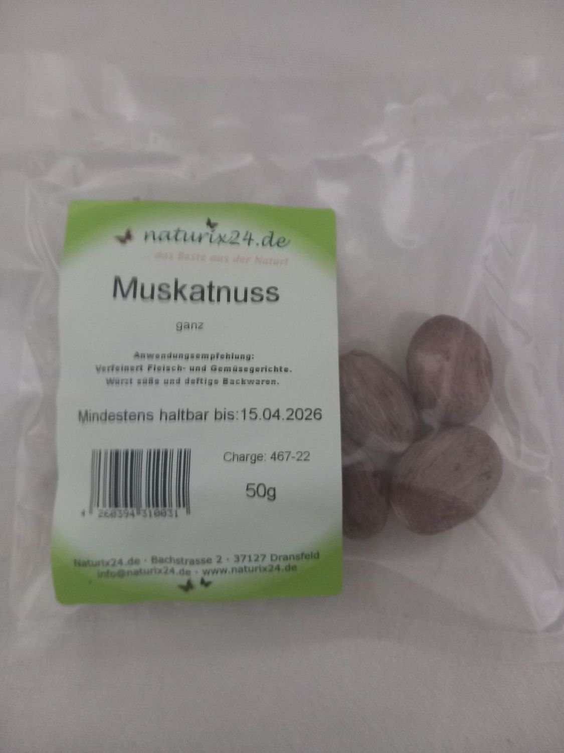 ​Muskatnüsse ganz 160 Stück (1 kg)