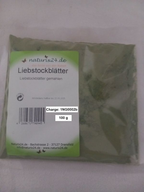Liebstöckelpulver, Liebstöckelblätter gemahlen 100 gr. Liebstöckelpulver, Liebstöckelblätter gemahlen 100 gr.