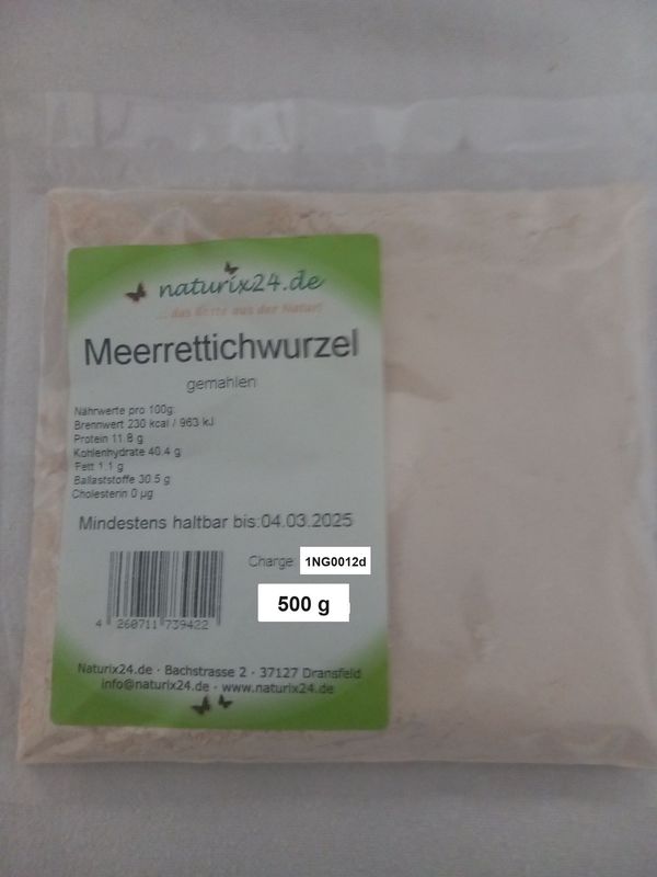 Meerrettich gemahlen 500 gr. Meerrettich gemahlen 500 gr.