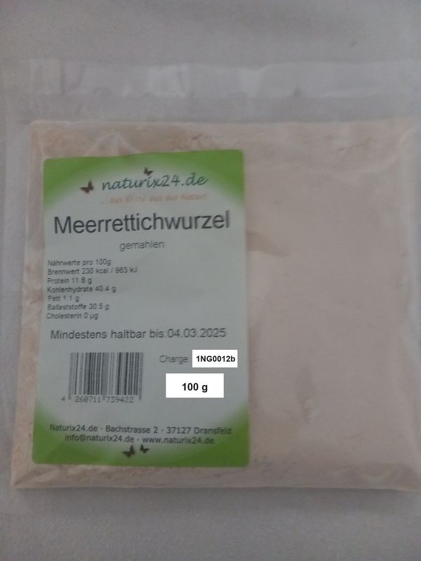 Meerrettich gemahlen 100 gr. Meerrettich gemahlen 100 gr.