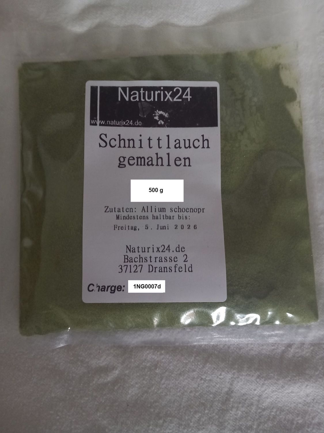​Schnittlauchpulver, Schnittlauch gemahlen 500 gr.