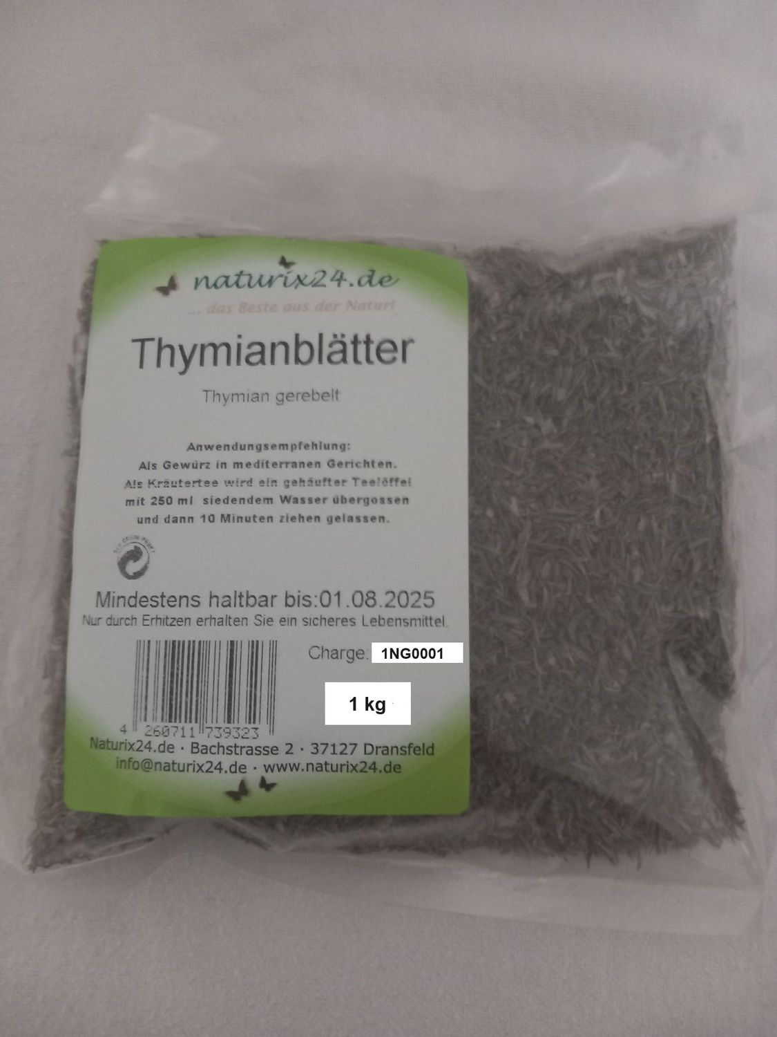 ​Thymian gerebelt und geschnitten 1 kg