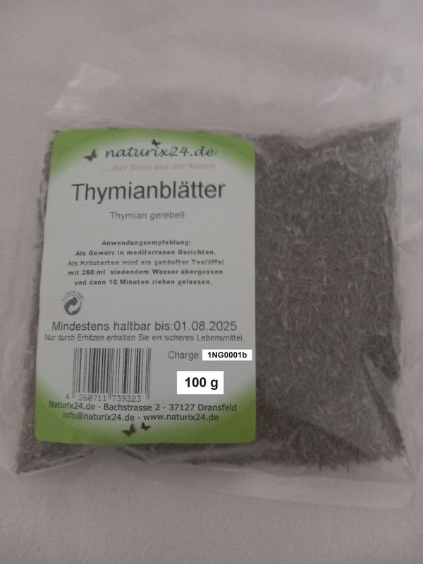 Thymian gerebelt und geschnitten 100 gr Thymian gerebelt und geschnitten 100 gr