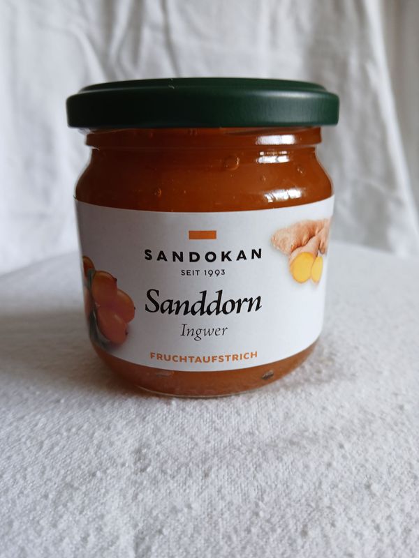 Sanddorn - Exotic mit Ingwer - Fruchtaufstrich - 225 gr. Sanddorn - Exotic mit Ingwer - Fruchtaufstrich - 225 gr.