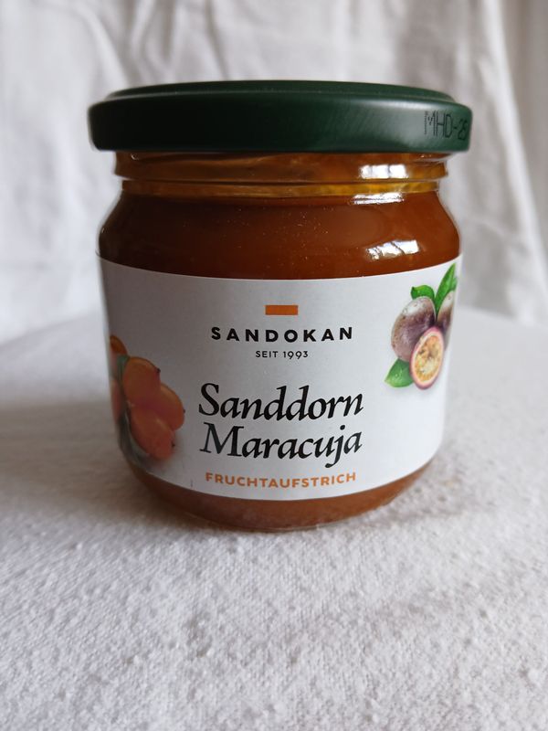 Sanddorn Maracuja Fruchtaufstrich 215 gr. Sanddorn Maracuja Fruchtaufstrich 215 gr.