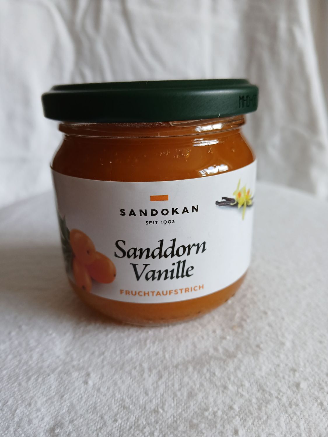 Sanddorn Vanille Fruchtaufstrich 215 gr. Sanddorn Vanille Fruchtaufstrich 215 gr.
