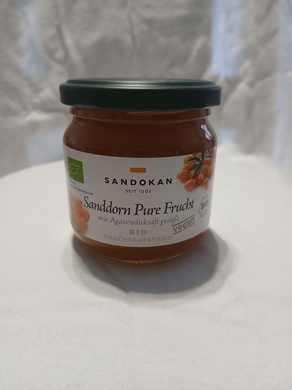 BIO-Sanddorn-Fruchtaufstrich BIO-Sanddorn-Fruchtaufstrich "Pure Frucht" 225 g