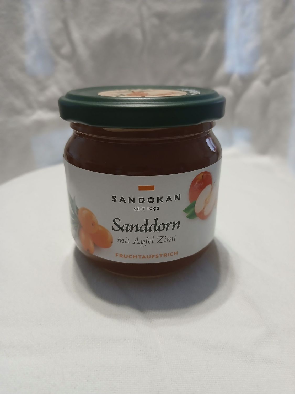 Fruchtaufstrich Sanddorn Apfel-Zimt 225 g Fruchtaufstrich Sanddorn Apfel-Zimt 225 g