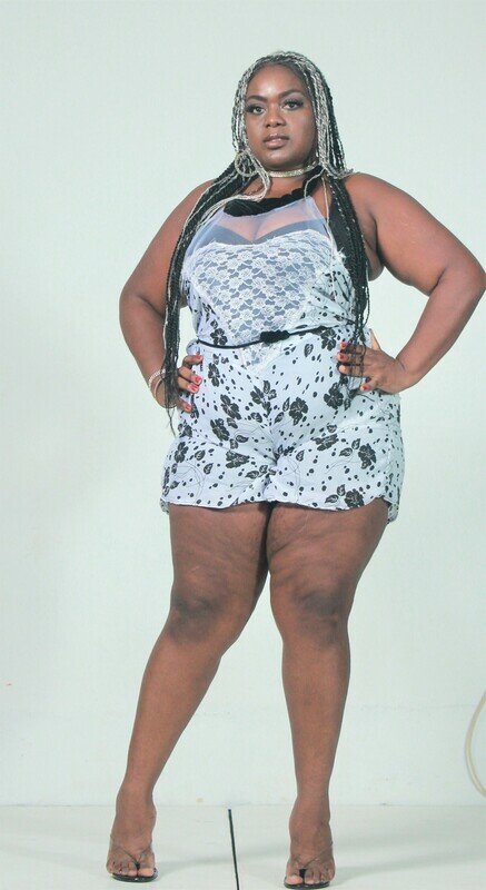 JUMP SUIT BLACK AND WHITE