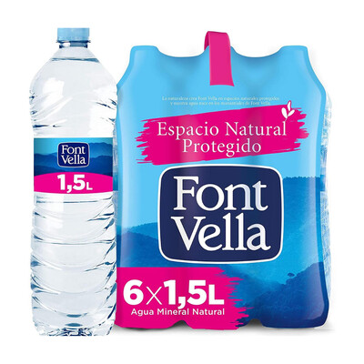 Pack aigua Font vella 1.5L x 6