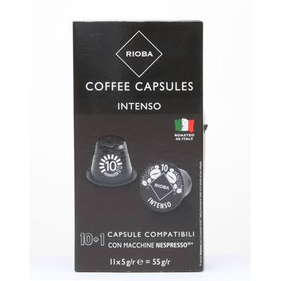 Cápsulas de café intenso RIOBA