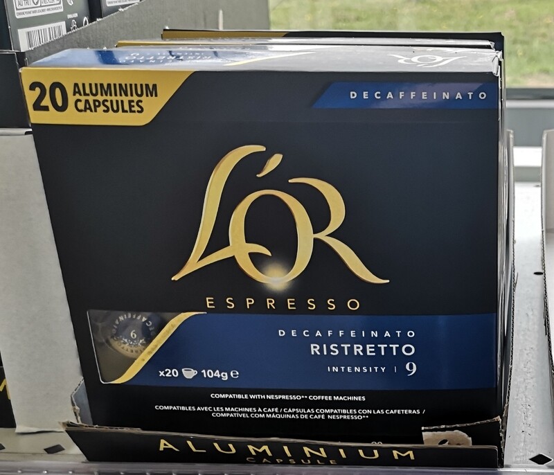 Café L'OR decaffeinato ristretto 20 càpsules