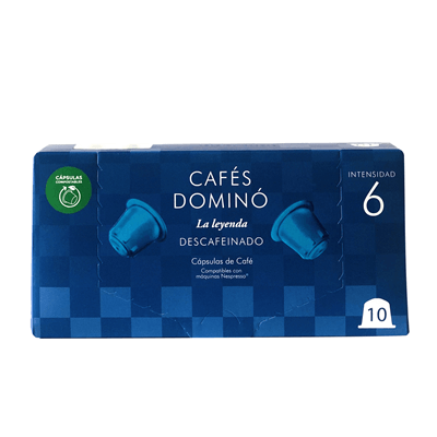 Café descafeinado DOMINÓ cápsula compostable 10 unidades