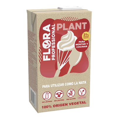 FLORA PLANT professional 31% grasa vegetal. Brick 1 litro
