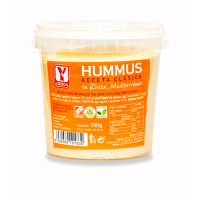 Hummus clasico griego YGRIEGA tarrina 1 kg aproximado