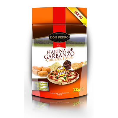 Harina de garbanzo sin gluten DON PEDRO pack 2 kg