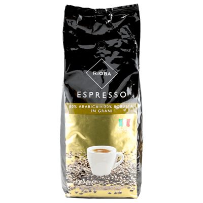 Café espresso en grano arábica/ robusta RIOBA bolsa 3Kg
