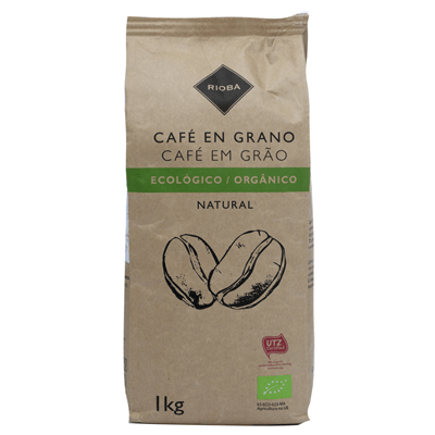 Café en grano ecológico natural RIOBA 1kg