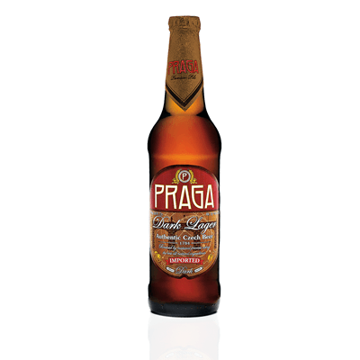 PRAGA dark lager cerveza checa bot 50cl x6