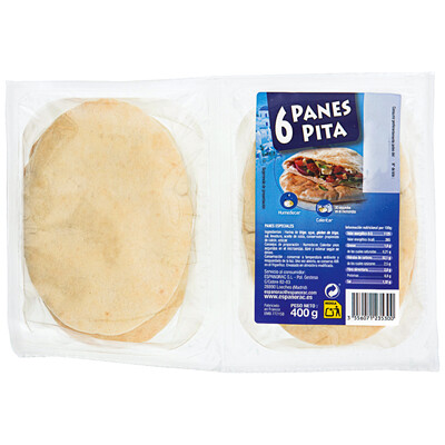 Pan pita ESPANORAC bolsa 400g 6 ud