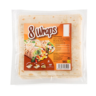 Pan wraps ESPANORAC bolsa 320g 8 ud