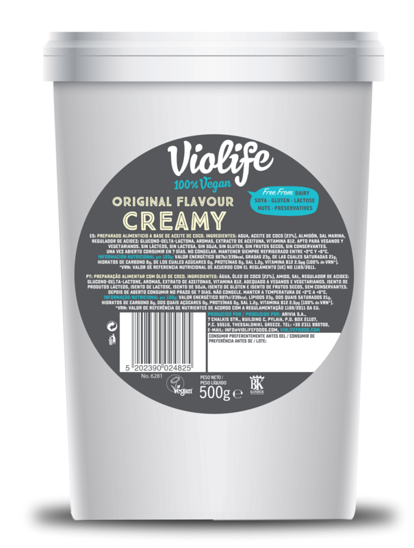 Crema VIOLIFE original flavour creamy tarrina 500 g