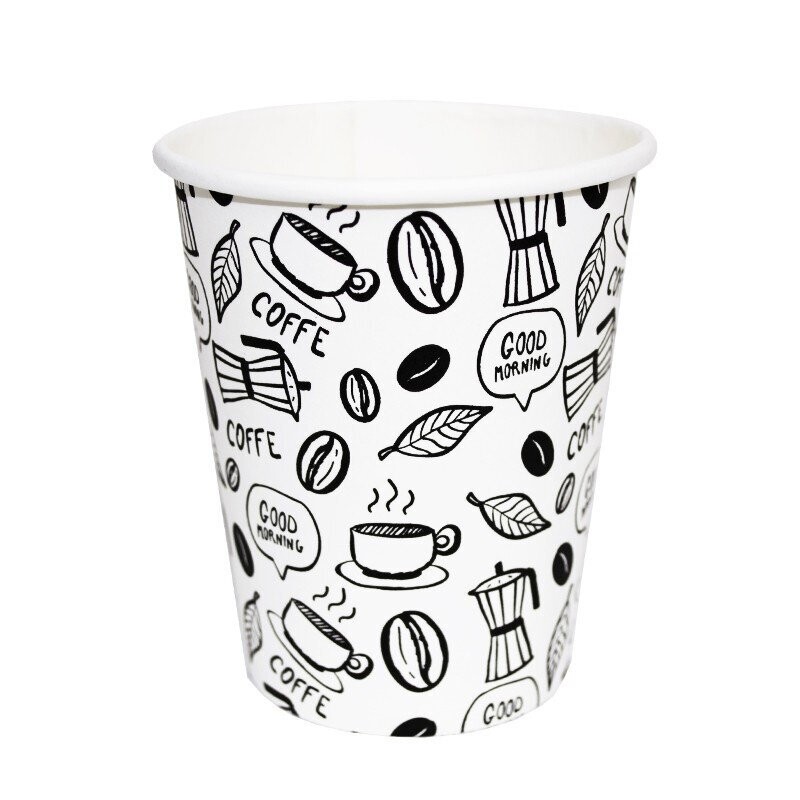 pack 50 vaso cartón térmico papel estampado 120ml