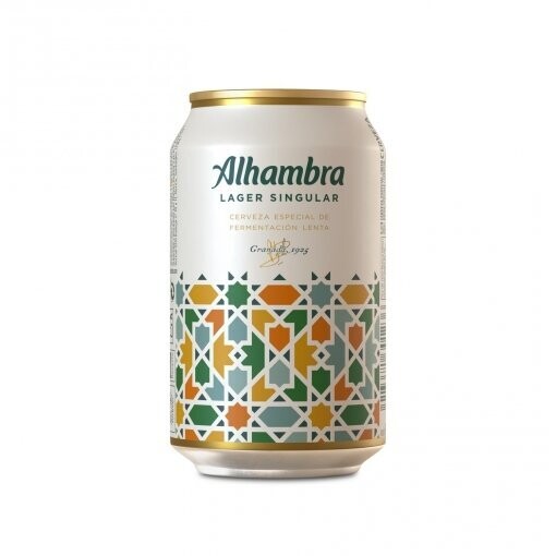 Cerveza Alhambra Lager Singular lata 33 cl.