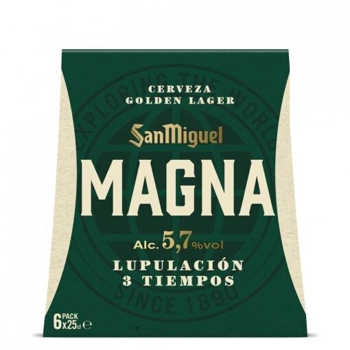 Pack 6 bot 25 cl cerveza San Miguel MAGNA