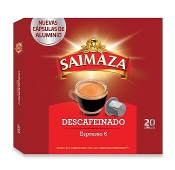 Café SAIMAZA descafeinado 20 cápsulas