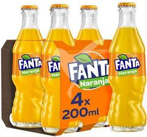 Pack 4 x 200 ml FANTA naranja vidrio