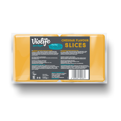 VIOLIFE Lonchas sabor cheddar 500g VIOLIFE Lonchas sabor cheddar 500g