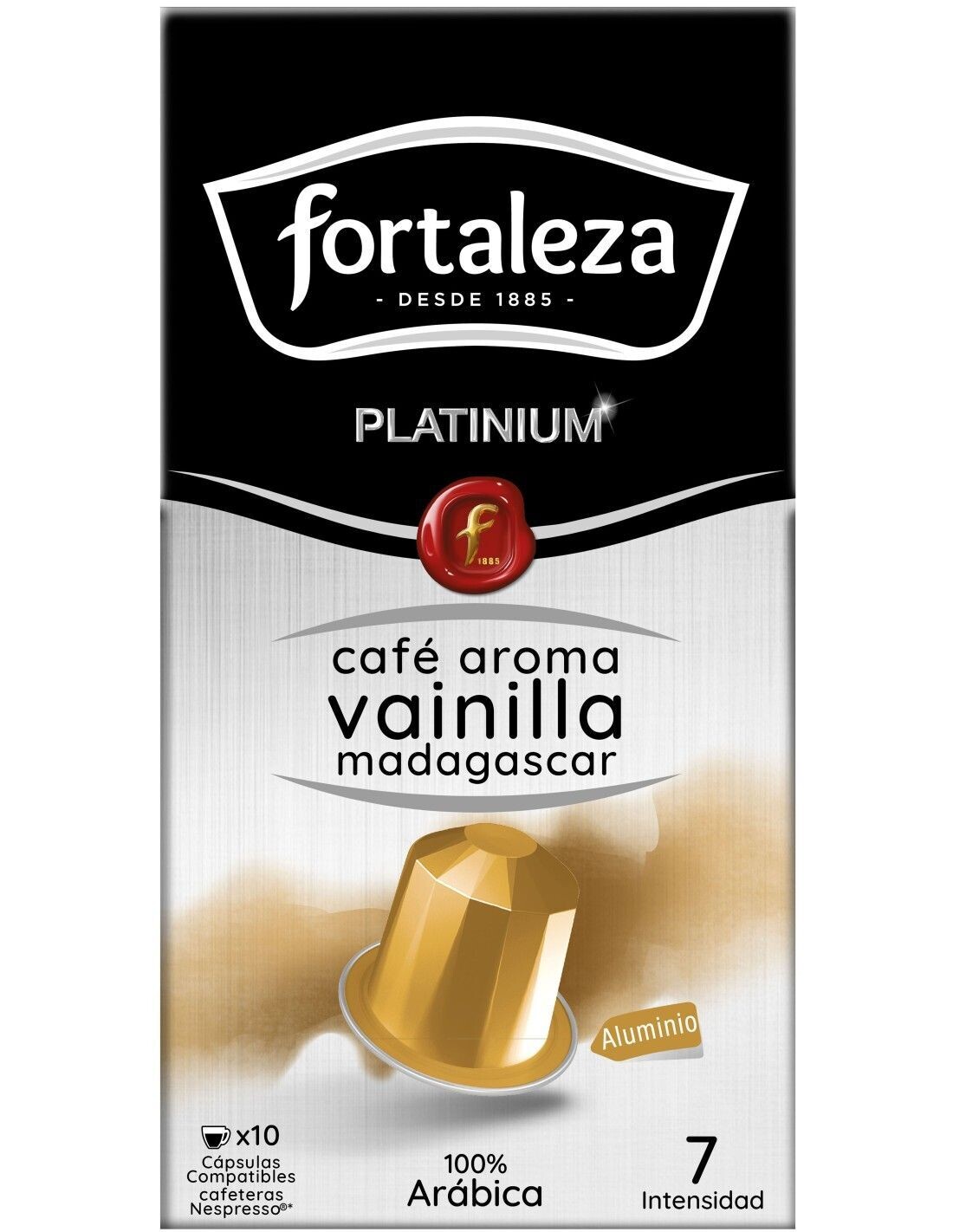 Café Vainilla Madagascar 10 cápsulas Fortaleza Platinium compatibles con Nespresso