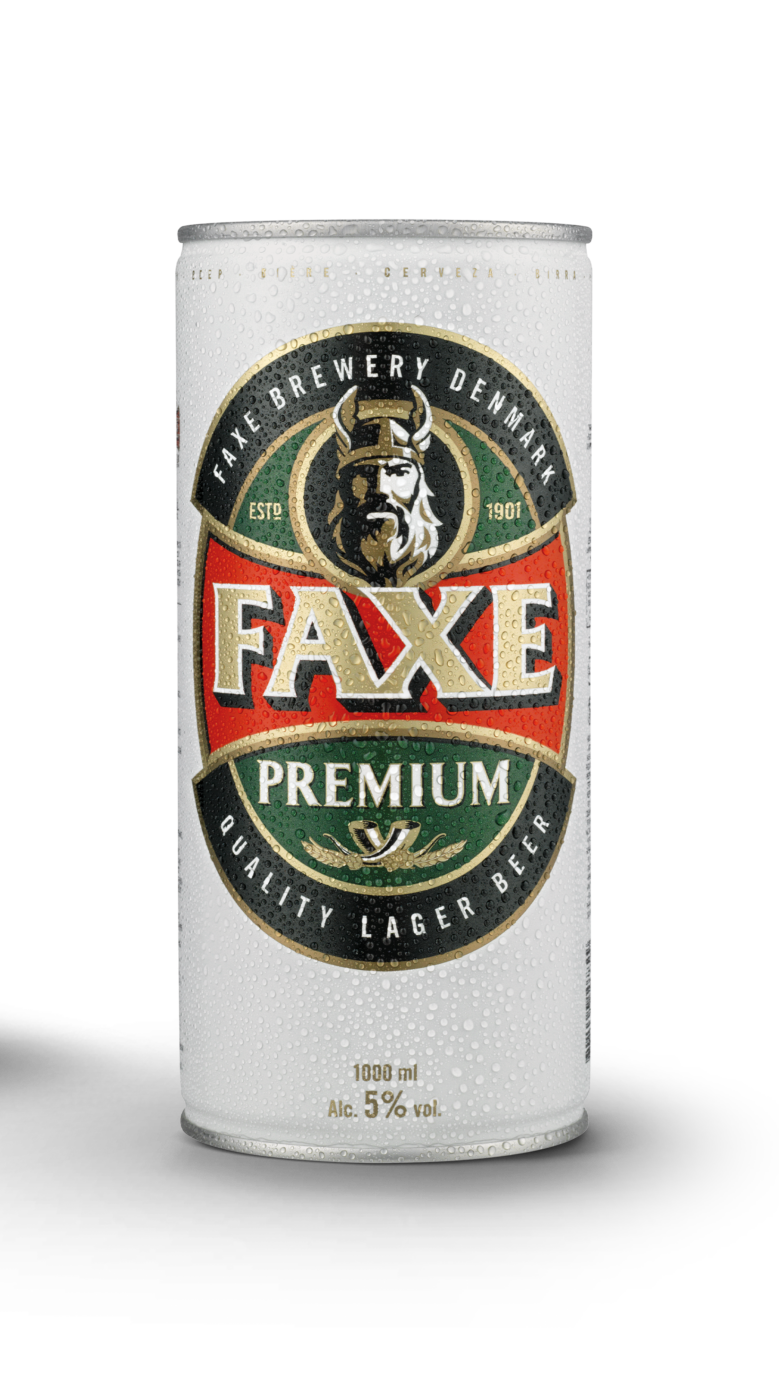 Cerveza FAXE lager premium lata 1 L