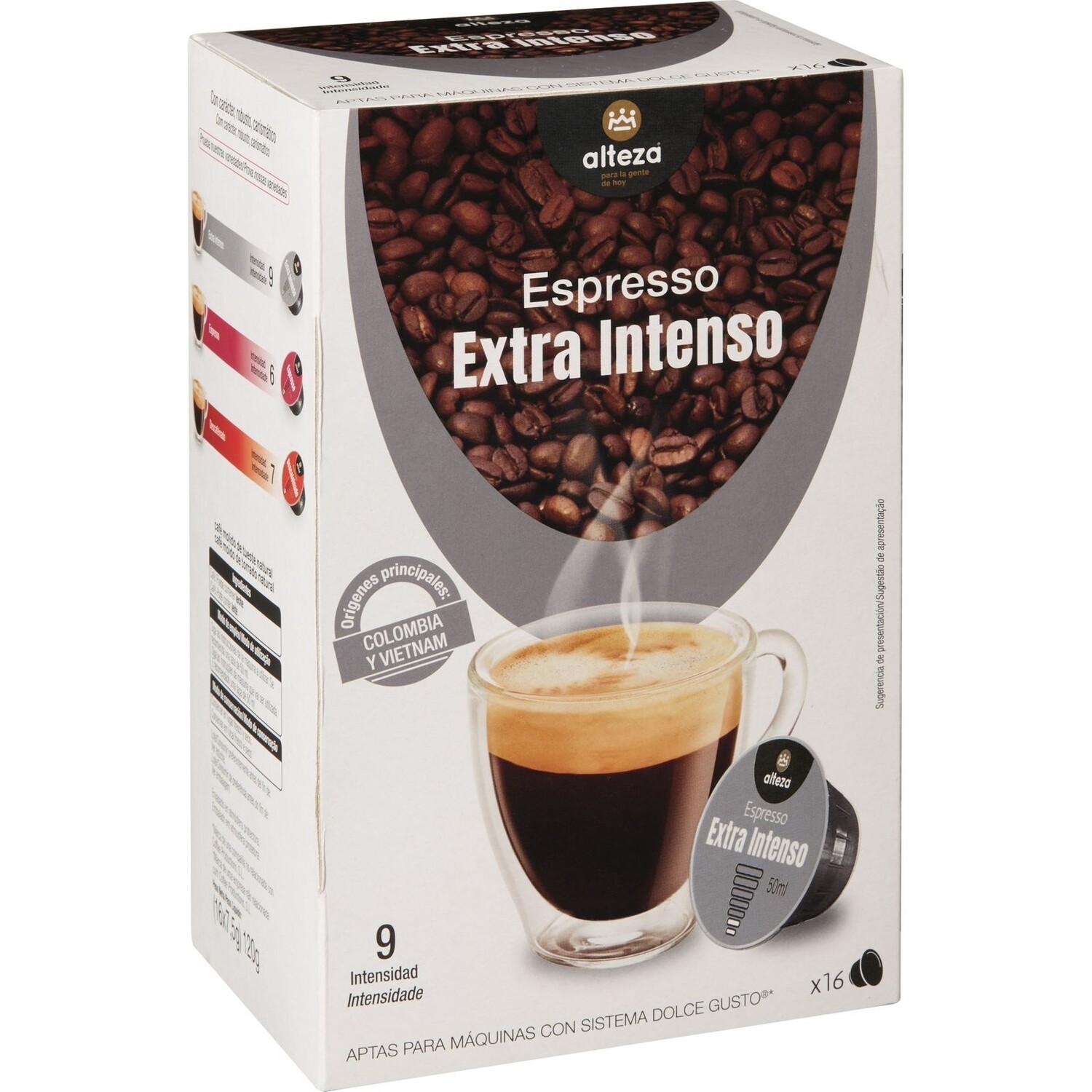 Café 16 cápsulas Extra intenso Alteza