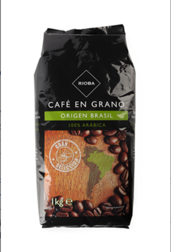 Café en grano Rioba origen Brasil 1 kg