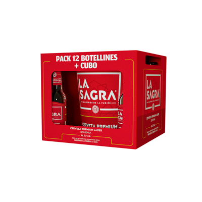 LA SAGRA cerveza + cubo estuche 20 cl x 12