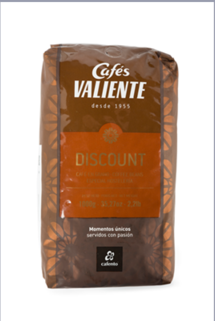 Cafés Valiente discount mezcla 1 kg en grano Cafés Valiente discount mezcla 1 kg en grano