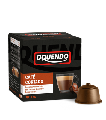 OQUENDO cápsulas dolce gusto café cortado 16 ud