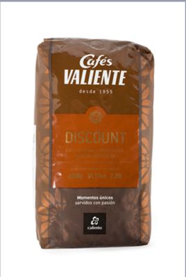 Cafés Valiente discount mezcla 1 kg en grano