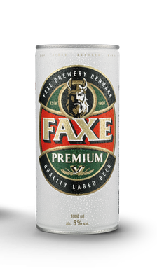 Cerveza FAXE lager premium lata 1 L
