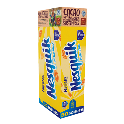 50 sobres Nesquik cacao instantáneo