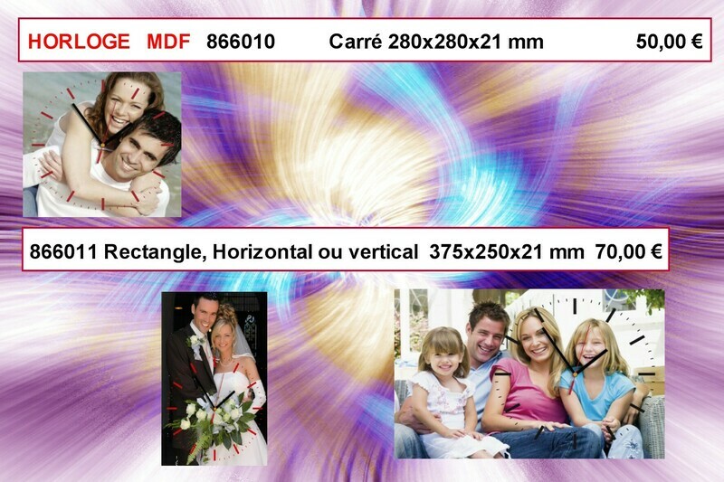 Horloges MDF à partir de 50,00 €