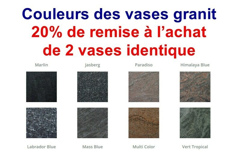Couleurs vases Granit