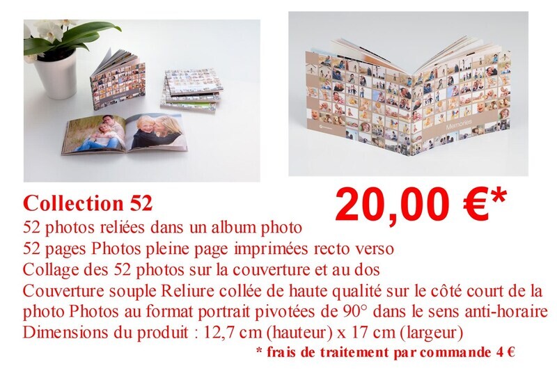 album relié 52 photos