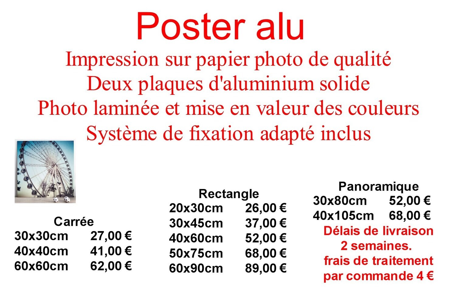 Poster alu à partir de 30.00 €