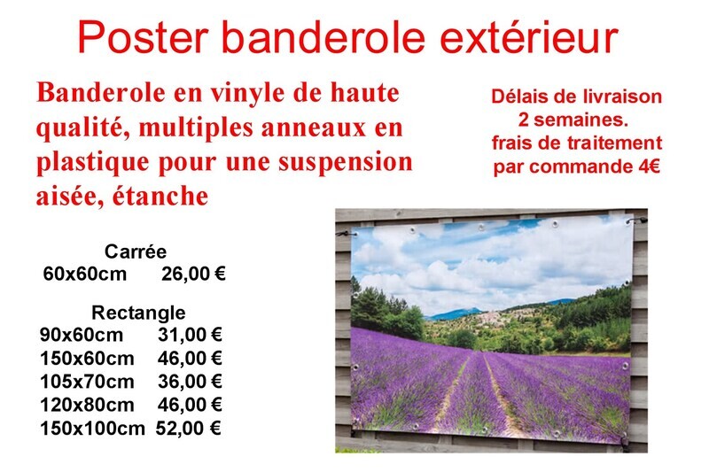 Poster banderole à partir de 30,00 €